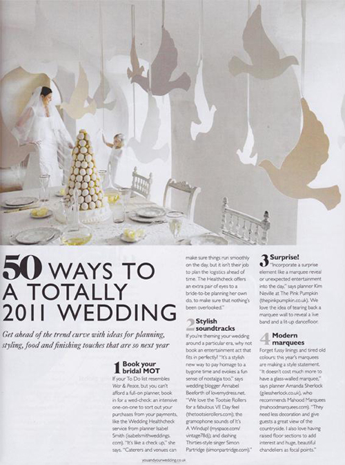 Simon Partridge in You & Your Wedding Magazine Jan-Feb 2011