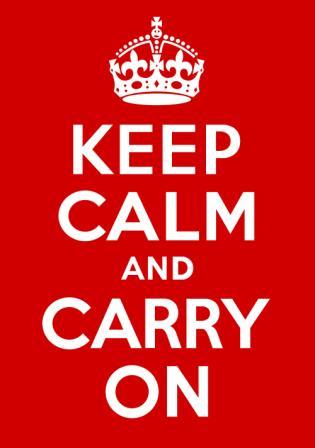 The original "Keep Calm and Carry On" poster from 1939