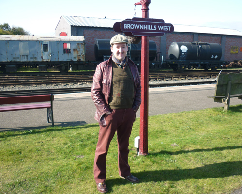 Me at the Brownhills West station on Chasewater Railway