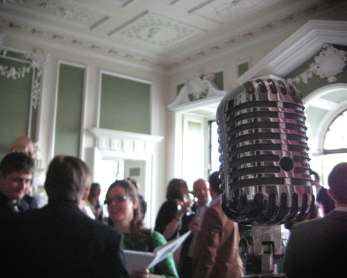 Wedding singer's view of proceedings at Lytham Hall