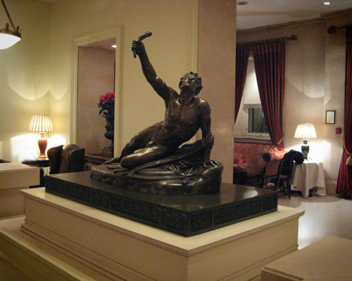 Bronze sculpture in the Lanesborough Hotel, London