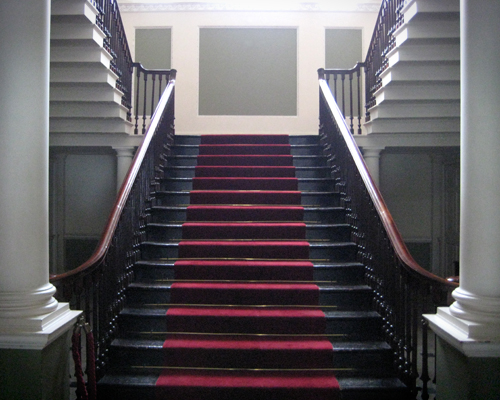 The grand staircase at Lytham Hall, Lancashire