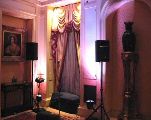 Set up in the Belgravia Room at the Lanesborough Hotel, London