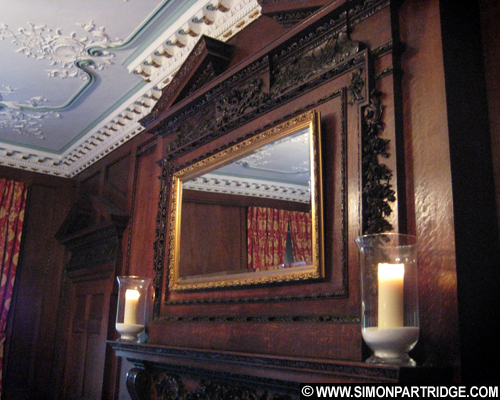 Beautiful oak-panelled room at Swinfen Hall Hotel