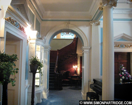 Gothic archways and pillars at Swinfen Hall